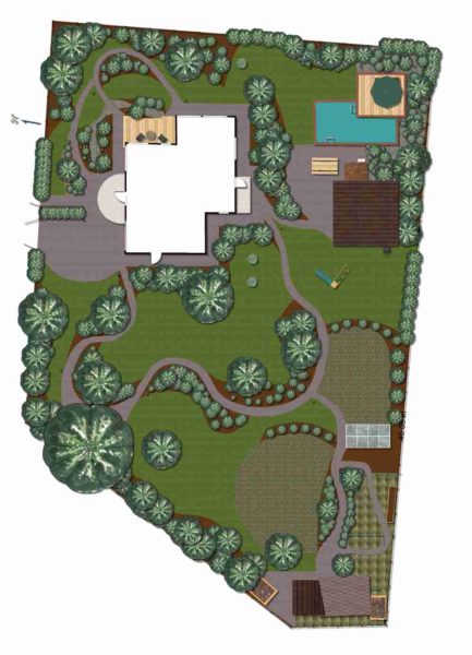 Ландшафтный дизайн - проект За Областной - план